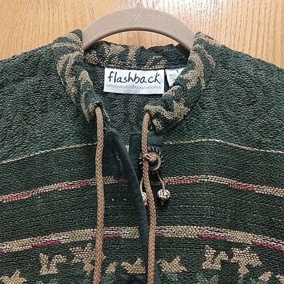 Flashback Mixed Media Green Jacket NWT - Picture 2 of 7